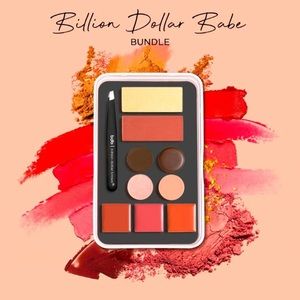 NIB BILLION DOLLAR BEAUTY BOX Eyeshadow Highlighter Blush Brows Lip Magnetic Pan